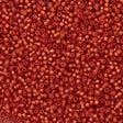 50g Miyuki Round Seed Bead 11/0 Duracoat Silver Lined Dyed Persimmon (4244)