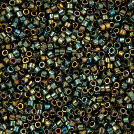 Miyuki Delica Seed Bead 11/0 Metallic Green AB DB24