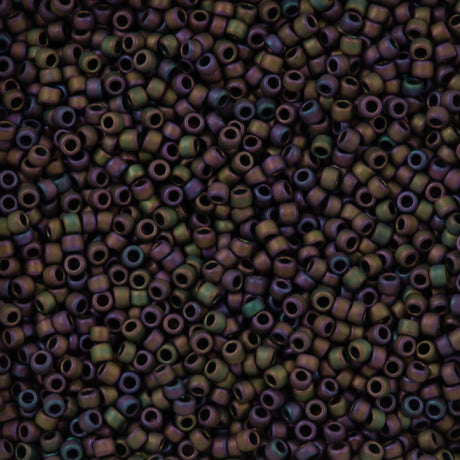 Toho Round Seed Bead 15/0 Metallic Matte Plum Iris (85F)