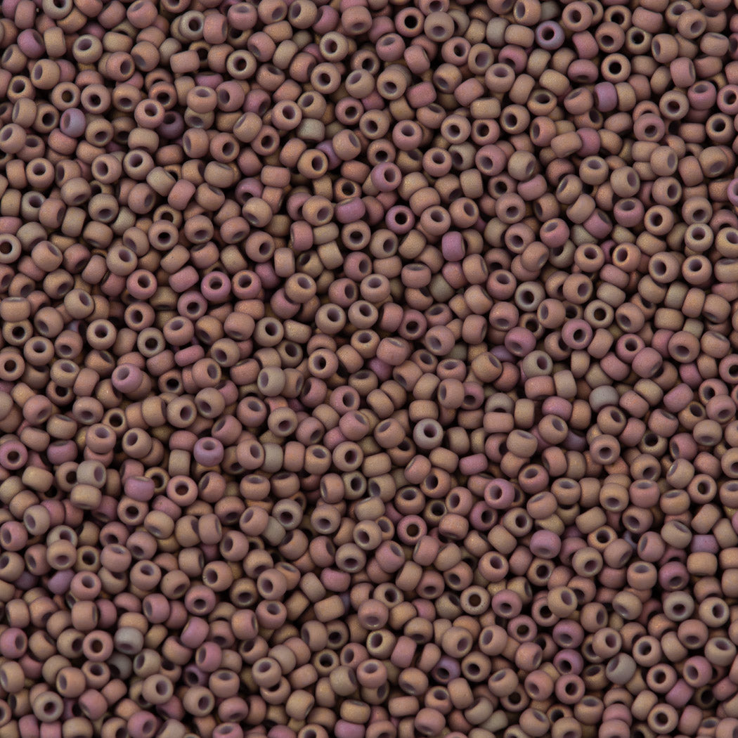 50g Miyuki Round Seed Bead 11/0 Matte Metallic Dusty Clay AB (2331)