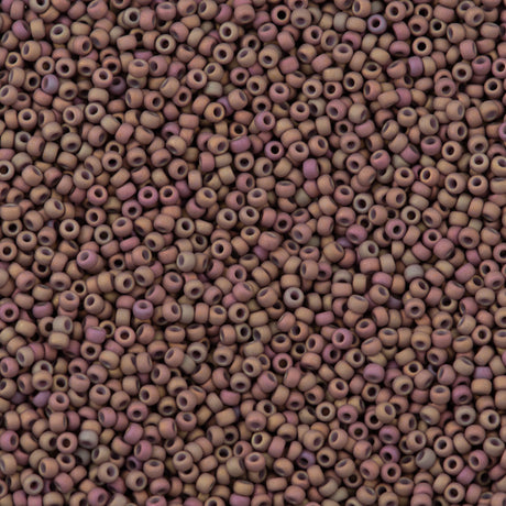 50g Miyuki Round Seed Bead 11/0 Matte Metallic Dusty Clay AB (2331)