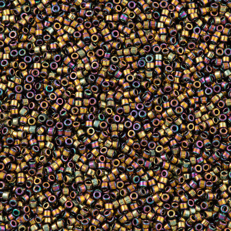 Miyuki Delica Seed Bead 10/0 Metallic Bronze AB 7g Tube DBM23