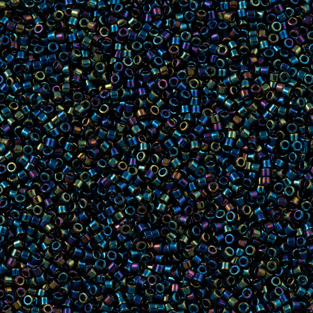 25g Miyuki Delica Seed Bead 11/0 Black Rainbow DB5