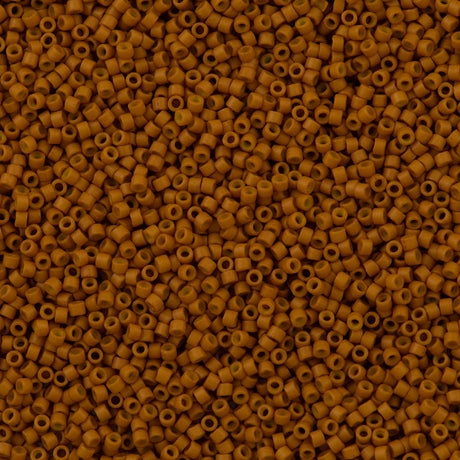 Miyuki Delica Seed Bead 11/0 Opaque Dyed Pumpkin Tube DB653