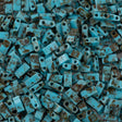 Miyuki Half Tila Seed Bead Opaque Seafoam Green Picasso (4514)