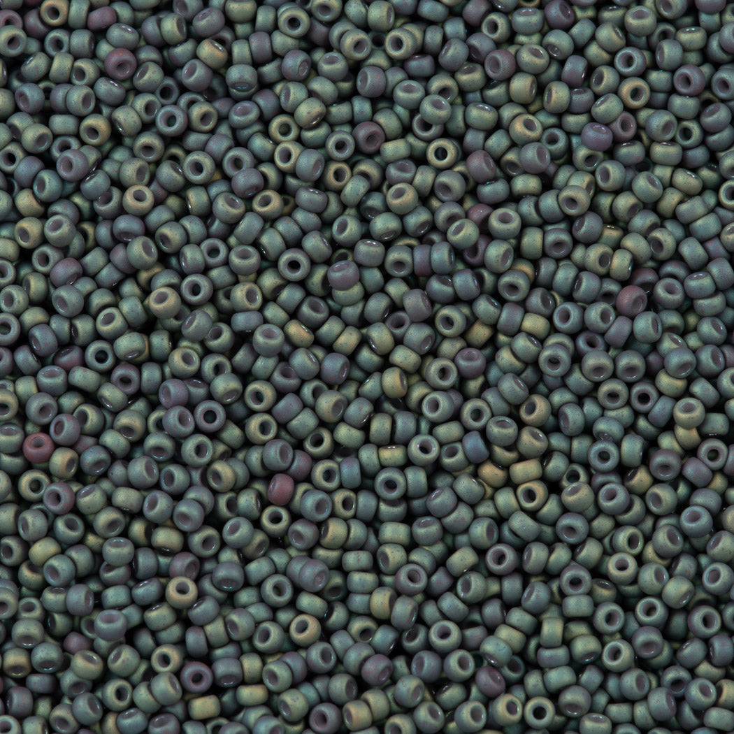 50g Miyuki Round Seed Bead 11/0 Matte Metallic Blue Slate Iris (2333)