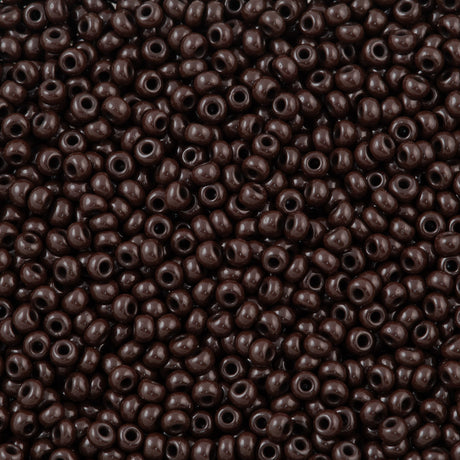 Czech Seed Bead 8/0 Opaque Dark Brown (13780)