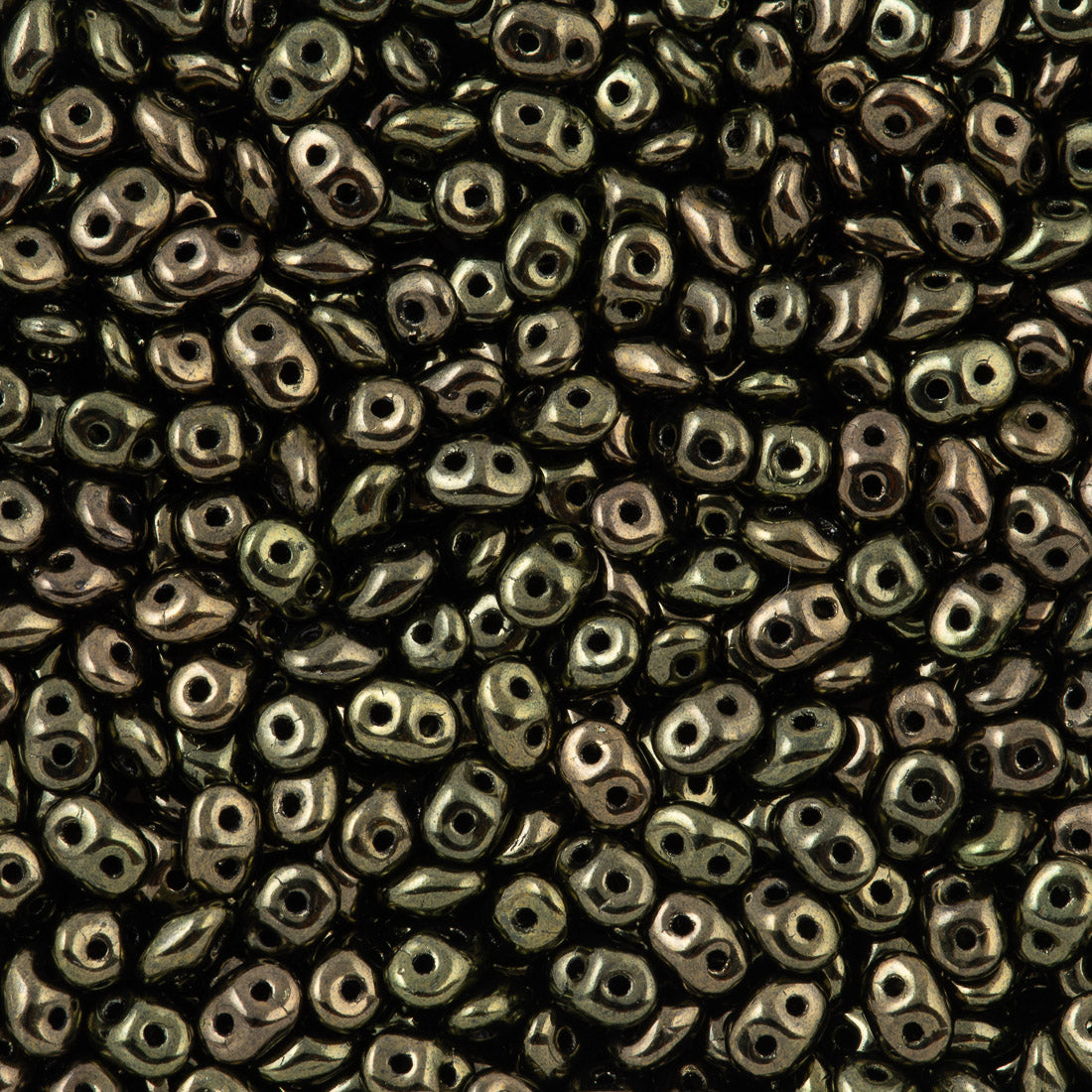 Super Duo 2x5mm Two Hole Beads Moss Luster (23980ML)