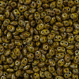 Super Duo 2x5mm Two Hole Beads Yellow Picasso (83120T)