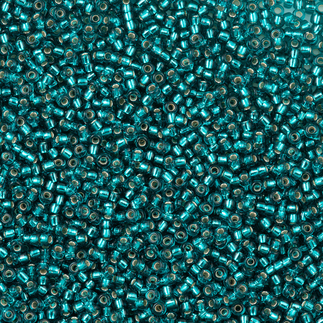 Miyuki Round Seed Bead 8/0 Silver Lined Teal 22g Tube (2425)