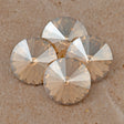 Four TRUE CRYSTAL 12mm Rivoli Golden Shadow (001 GSHA)