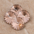 Four TRUE CRYSTAL 12mm Rivoli Vintage Rose (319)