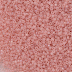 50g Czech Seed Bead 10/0 Transparent Dyed Light Pink AB (07112)