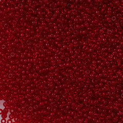 50g Czech Seed Bead 10/0 Transparent Ruby (90090)