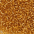 Czech Seed Bead 11/0 Medium Gold Silver Lined 50g (17050)