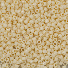 Toho Round Seed Bead 8/0 Opaque Buttermilk 2.5-inch tube (51)