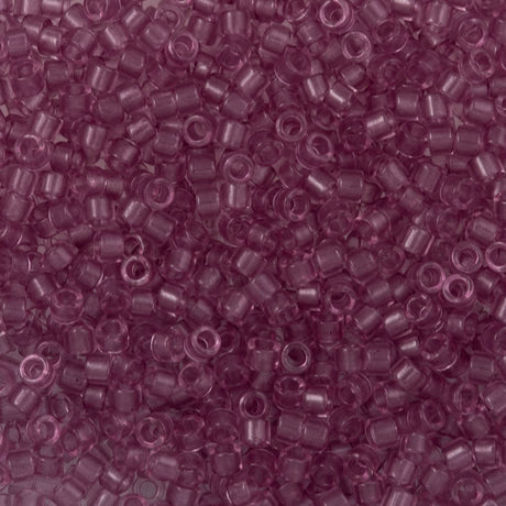 Miyuki Delica Seed Bead 11/0 Crystal Glazed Raspberry Ice 2-inch Tube DB1413
