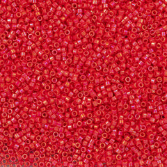 25g Miyuki Delica Seed Bead 11/0 Opaque Red AB DB159