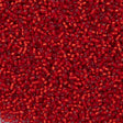25g Miyuki Delica Seed Bead 11/0 Semi Matte Dyed Dark Ruby Silver Lined DB683