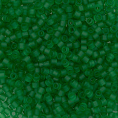 Miyuki Delica Seed Bead 11/0 Matte Transparent Green 2-inch Tube DB746