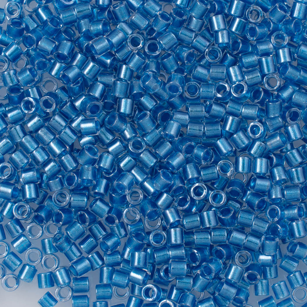 Miyuki Delica Seed Bead 8/0 Crystal Inside Color Lined Blue DBL905