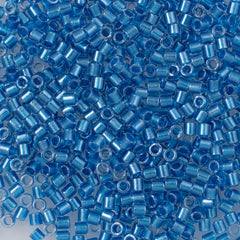 Miyuki Delica Seed Bead 8/0 Crystal Inside Color Lined Blue 6.7g Tube DBL905