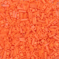 Miyuki Quarter Tila Seed Bead Opaque Matte Orange AB 7g Tube (406FR)