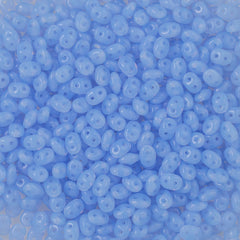 Super Duo 2x5mm Two Hole Beads Milky Sapphire (31010)
