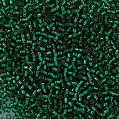 Toho Round Seed Bead 15/0 Silver Lined Emerald 2.5-inch Tube (36)