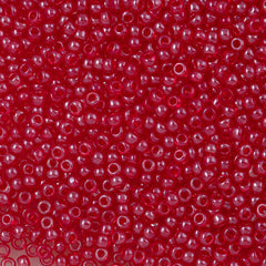 50g Toho Round Seed Bead 8/0 Transparent Lustered Siam Ruby (109B)