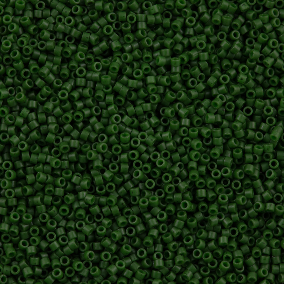Miyuki Delica Seed Bead 11/0 Matte Opaque Dyed Dark Olive 2-inch