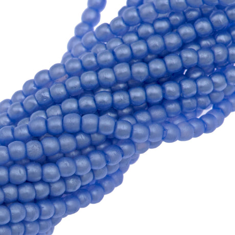 100 Czech 3mm Round Matte Baby Blue Glass Pearl Beads