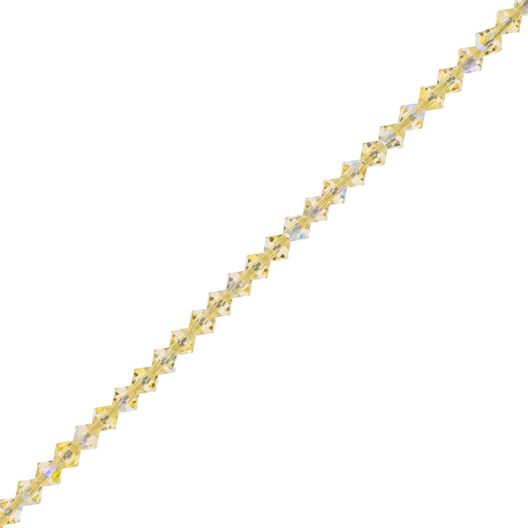 144 Preciosa Crystal 3mm Bicone Bead Jonquil AB (80100AB)