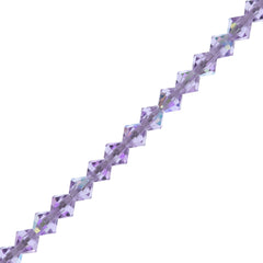 21 Preciosa Crystal 6mm Bicone Bead Violet AB (20310AB)