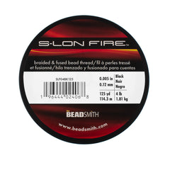 S-LON Fire Black 4Lb Beading Thread 125 yard Spool