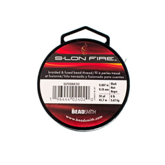 S-LON Fire Black 8Lb Beading Thread 50 yard Spool