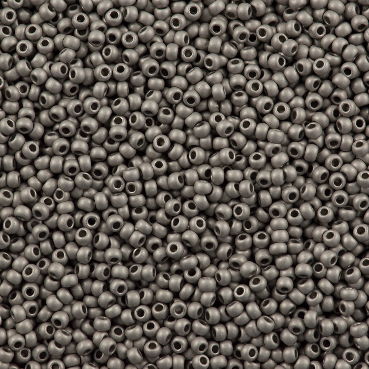 Toho Round Seed Bead 11/0 Metallic Matte Antique Silver 2.5-inch Tube (566)
