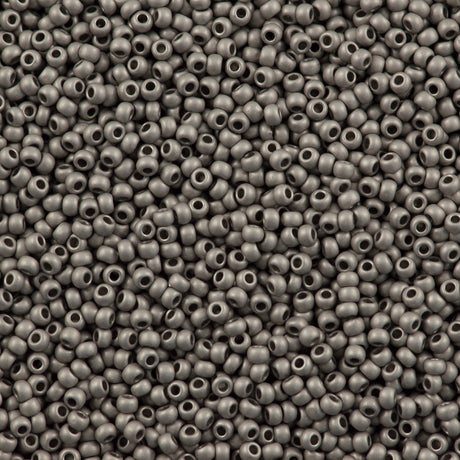 Toho Round Seed Bead 11/0 Metallic Matte Antique Silver 2.5-inch Tube (566)