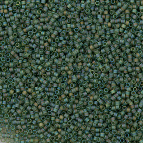 Miyuki Delica Seed Bead 11/0 Transparent Matte Olive AB DB1282