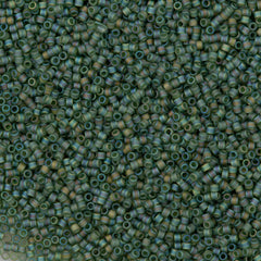 25g Miyuki Delica seed bead 11/0 Transparent Matte Olive AB DB1282