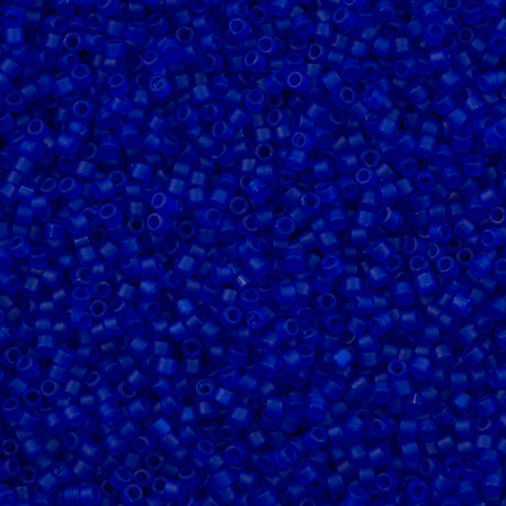 Miyuki Delica Seed Bead 11/0 Matte Transparent Cobalt 2-inch Tube DB748