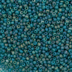 Czech Seed Bead 8/0 Matte Emerald AB 50g (51710M)