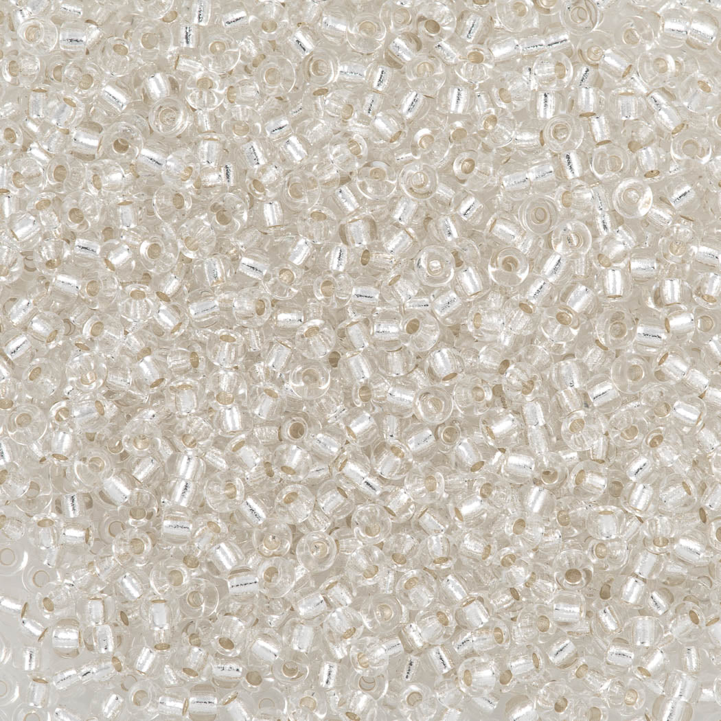 Miyuki Round Seed Bead 8/0 Silver Lined Crystal (1)