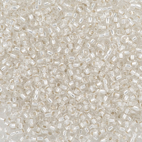Miyuki Round Seed Bead 8/0 Silver Lined Crystal (1)