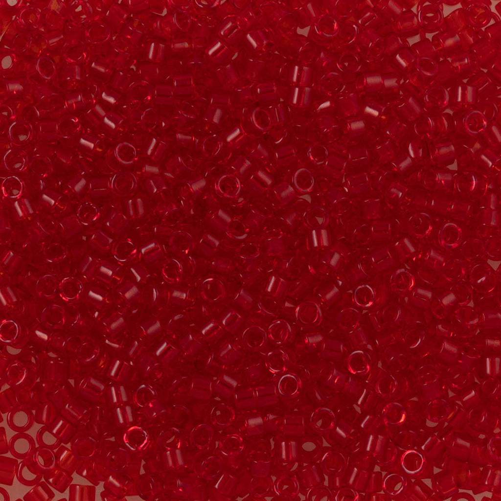 Miyuki Delica Seed Bead 11/0 Transparent Red DB704