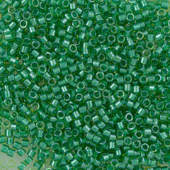 Miyuki Delica Seed Bead 11/0 Inside Dyed Color Green 2-inch Tube DB916