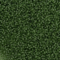Miyuki Delica Seed Bead 11/0 Matte Transparent Olive 2-inch Tube DB1267