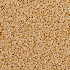 Miyuki Delica Seed Bead 11/0 Opaque Matte Light Butter Rum AB 2-inch Tube DB1591
