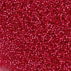 25g Miyuki Delica Seed Bead 11/0 Duracoat Dyed Silver Lined Hibiscus DB2154