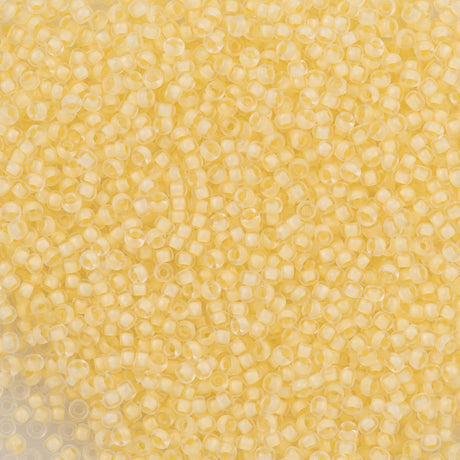Miyuki Round Seed Bead 11/0 Semi-Matte Yellow Lined Crystal (1921)